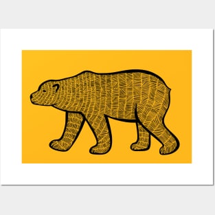 Polar Bear - hand drawn detailed animal design Posters and Art